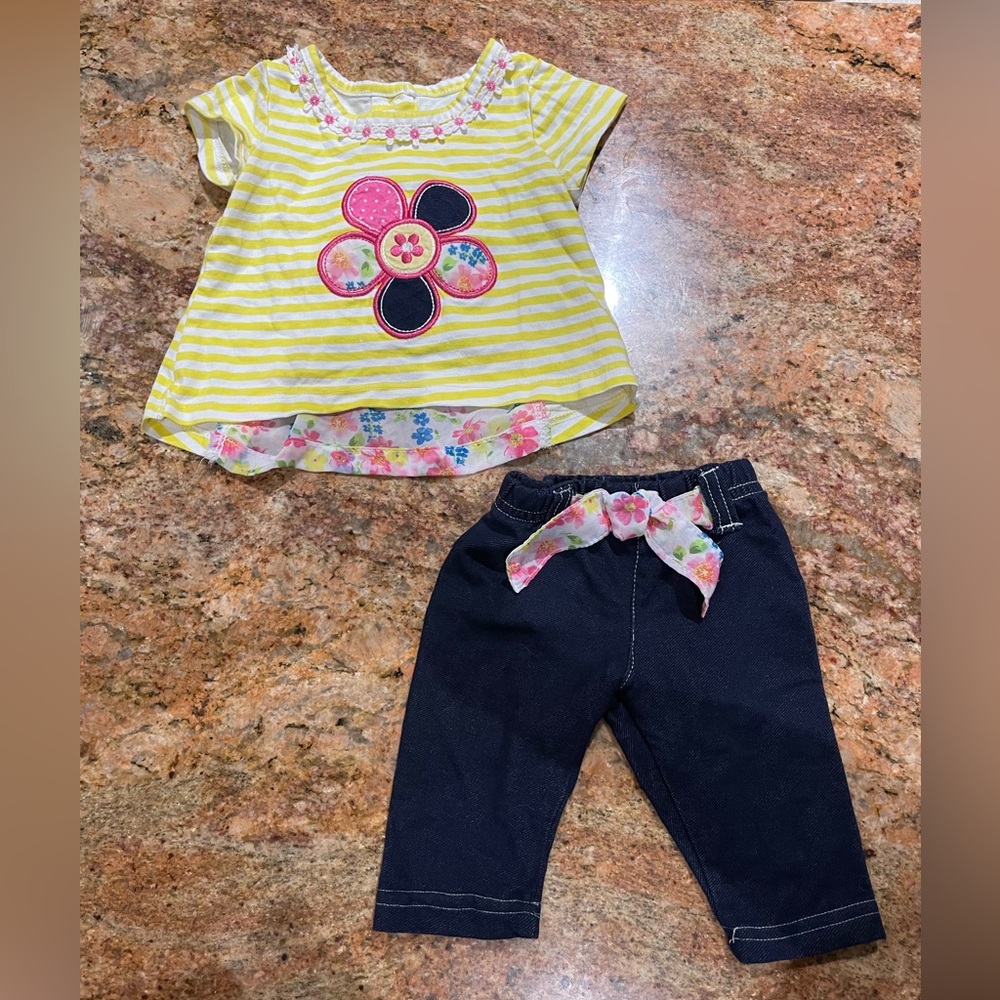 Nannette floral top and pants set